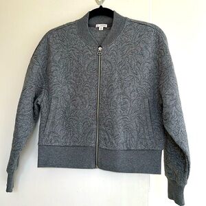 Gap Petite Small Grey Cotton Bomber Jacket